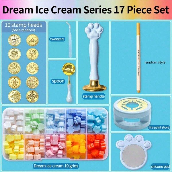 Producto - Kit celeste de lacre con accesorios - 1