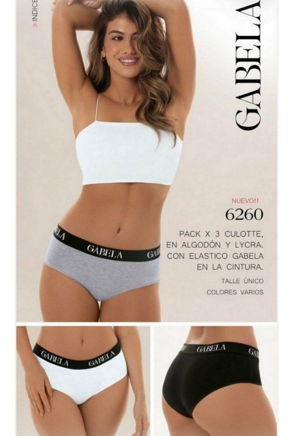 Producto - ART. 6260 GABELA. PACK X 3 CULOTTES