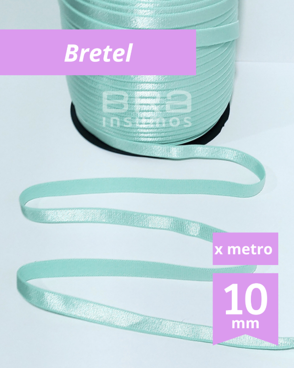 Producto - Bretel Rasado 10 mm - Aqua (x Metro)