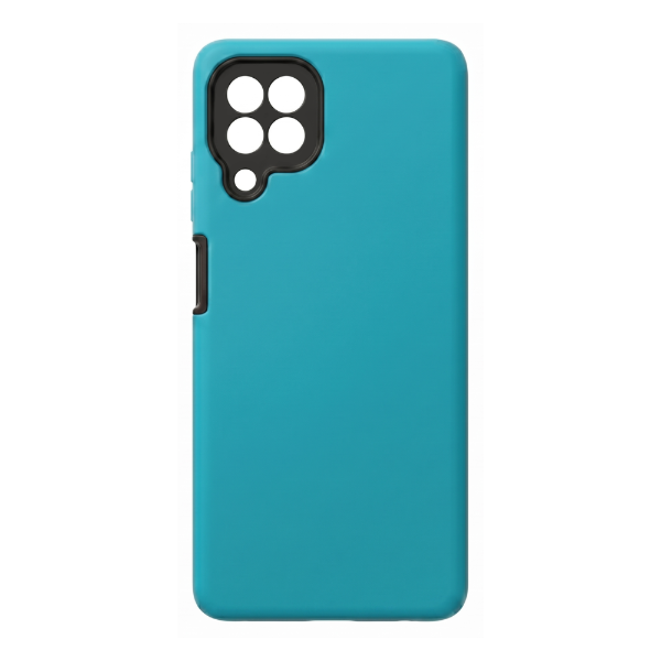 Producto - Funda TPU revestida con Silicona - Color Celeste y Negro - Samsung A22 4G
