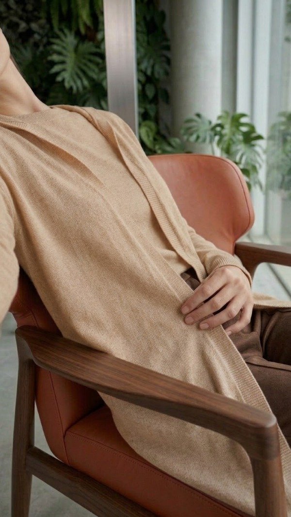 Producto - Saco Largo Manhattan Tejido Entero- Elegancia Urbana y Tecnología Sin Costuras - 3