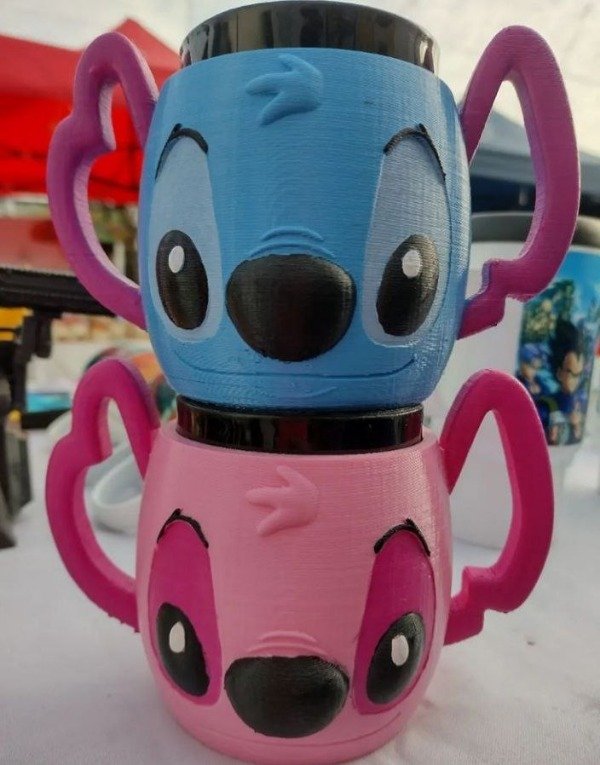 Producto - Tazas de Stitch y Angel