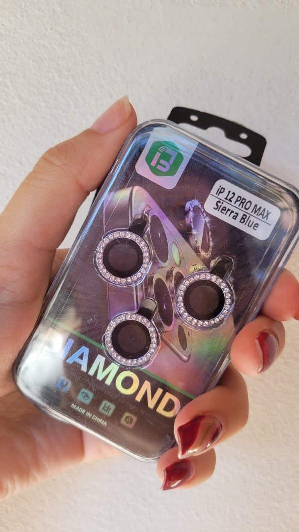 Producto - Iph 12 pro max protector de camara celeste straps