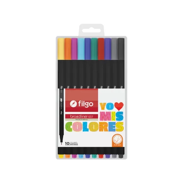 Producto - Microfibras 037 "Broadliner" 0.8mm. x10 - Filgo