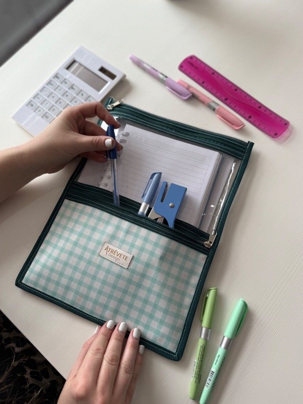 Producto - Folio A4 - Cuadrille verde