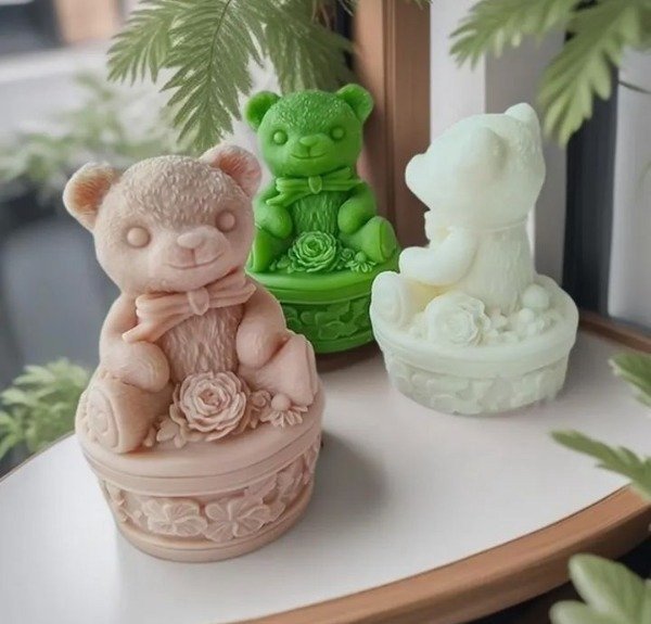 Producto - Molde silicona osito grande con base