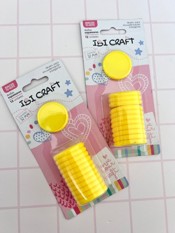 Producto - Discos para cuadernos 32 mm amarillo - 1