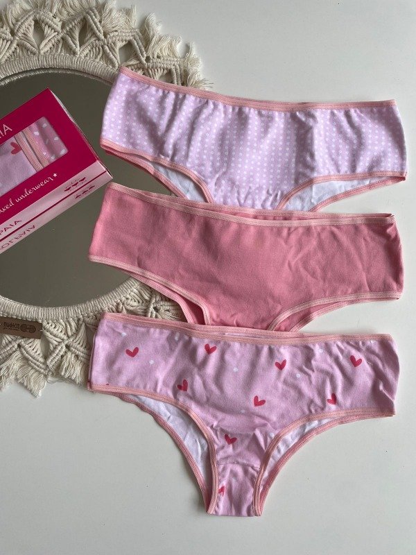 Producto - PACK X3 Culote Rosa estampado " Volpaia"- COD 3963
