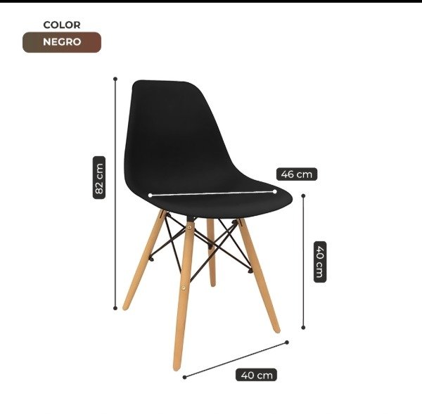 Producto - Silla de comedor "EAMS" Set x4 - Super Reforzadas - OFERTA!! - 4