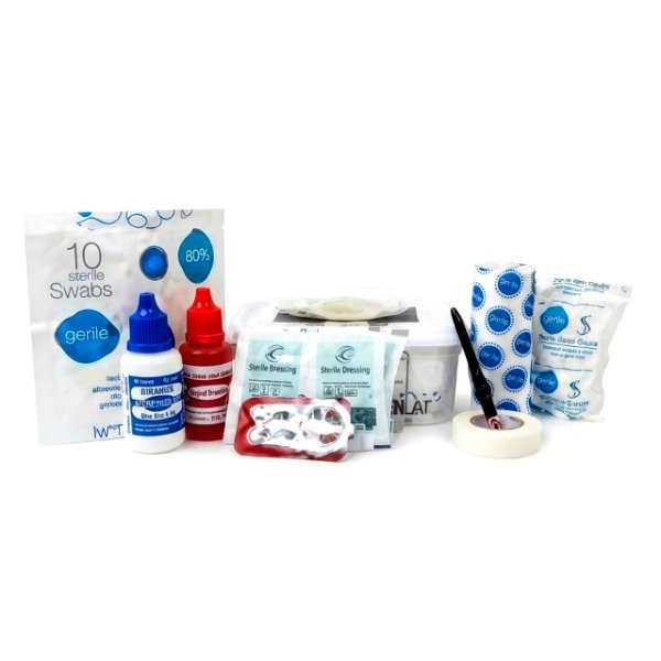 Producto - Botiquín de Primeros Auxilios Completo en Caja Plástica Compacta 10 Elementos