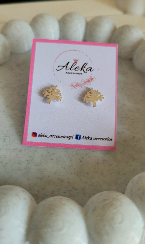 Producto - Aros árbol de acero blanco - 1
