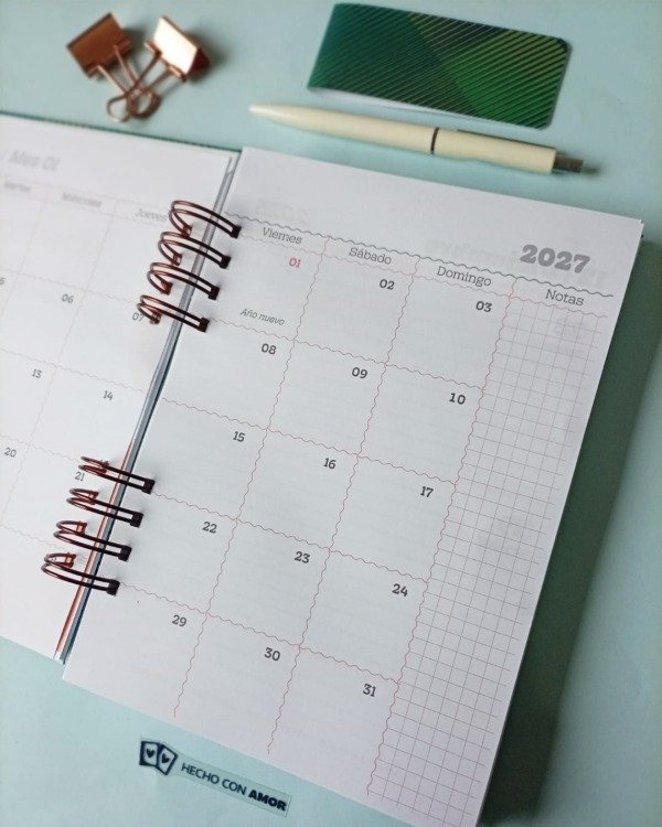 Producto - Agenda dos días Marine - 6