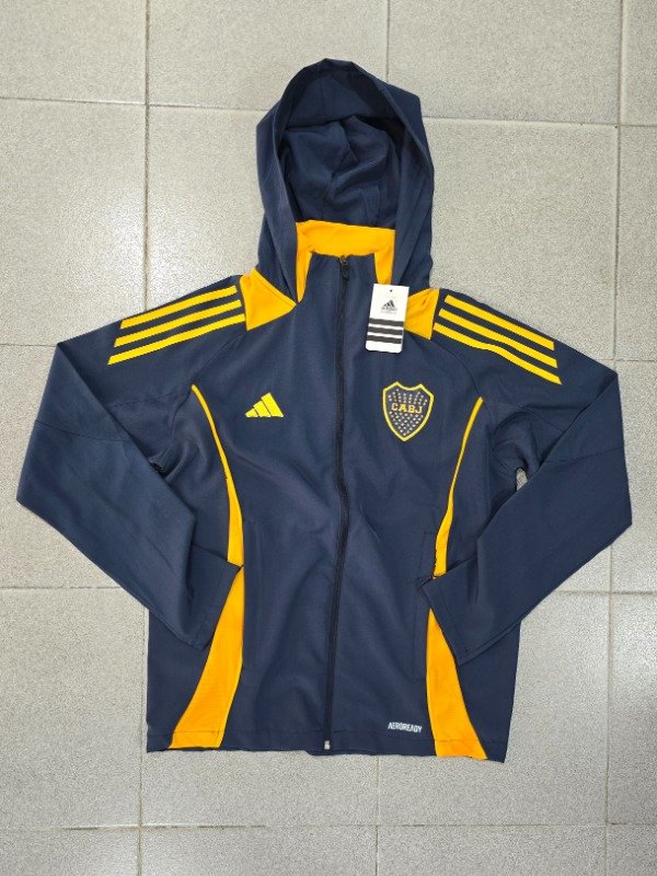 Producto - Campera Rompeviento Boca Juniors Microfibra Gris