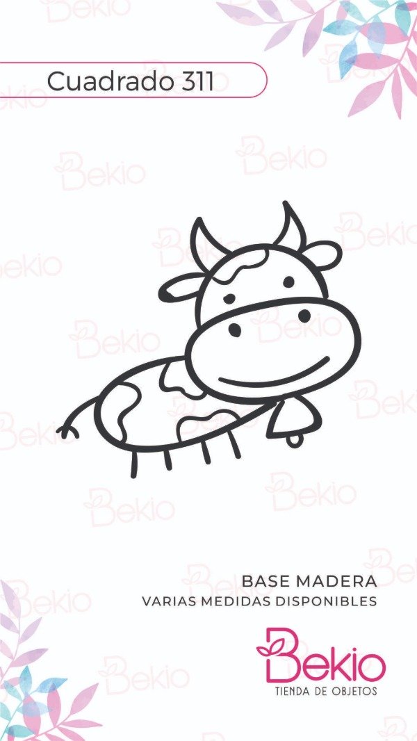 Producto - Sello Cuadrado 311 - Vaca