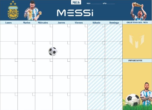 Producto - PLANIFICADOR MENSUAL MESSI