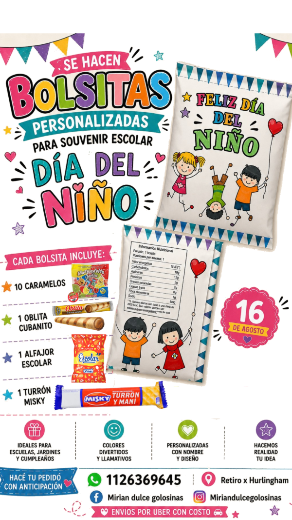 Producto - Combo Bolsitas con golosinas día del niño o días especiales