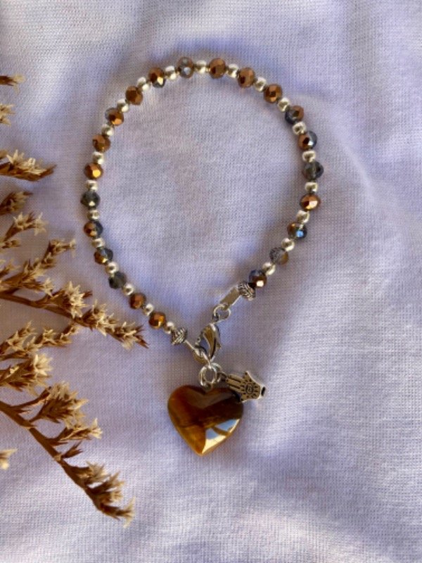Producto - Pulsera ojo de tigre corazón