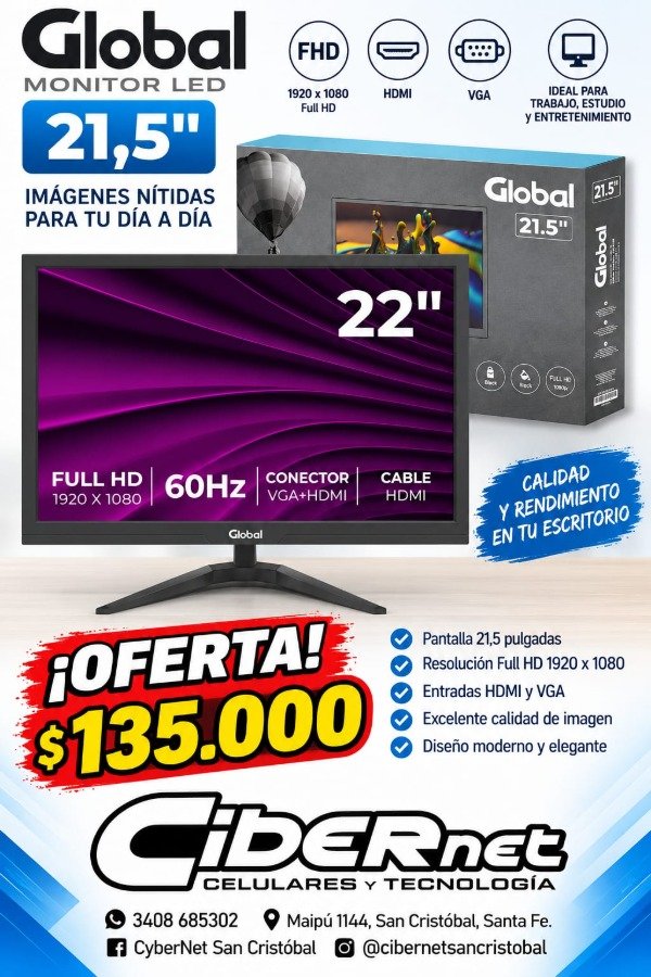 Producto - Monitor Global 22 HDMI
