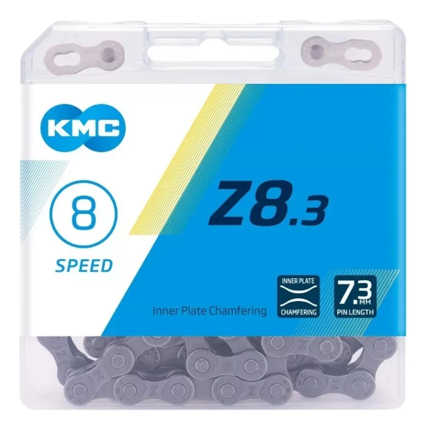 Producto - CADENA KMC Z8.3 BICICLETA 8 VELOCIDADES 116 LINKS CON CONECTOR E15