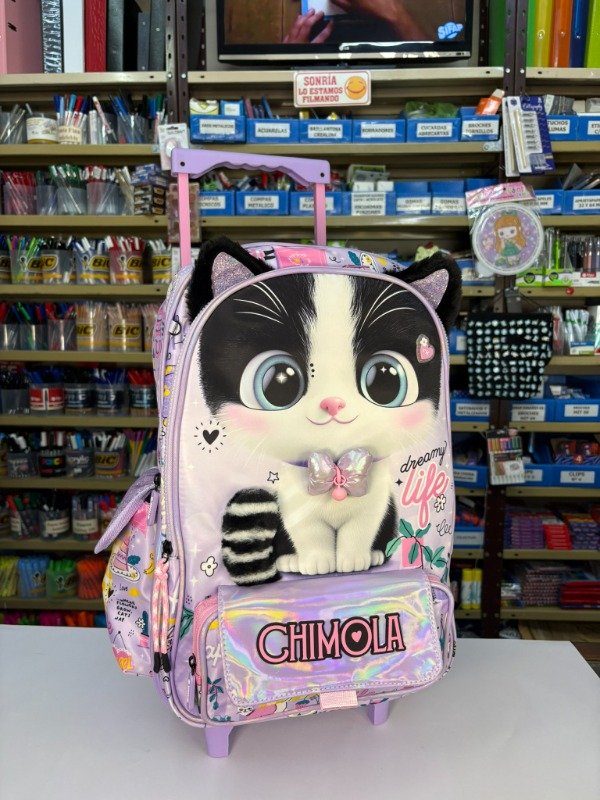Producto - Mochila Cat c/carrito 18" -  "Chimola"