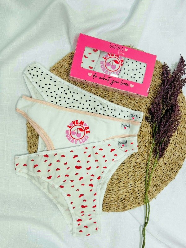 Producto - Art. 10032 - SAYKA - PACK X3 Bombacha Juvenil Algodón Estampado