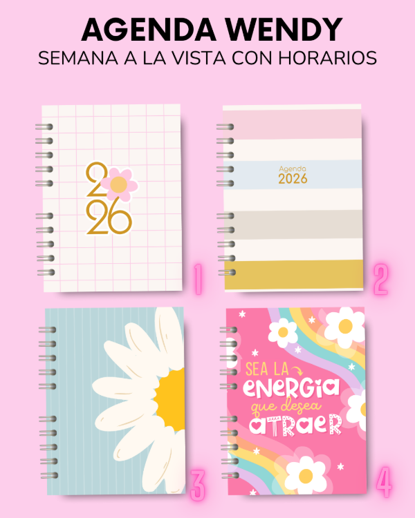 Producto - AGENDA WENDY - semana a la vista 2026
