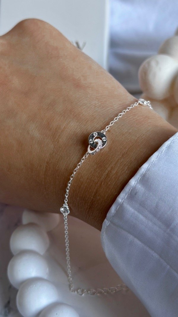 Producto - Pulsera micropave donitas entrelazadas