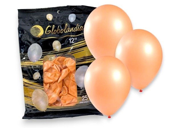Producto - Globo Globolandia 12" Perlados Salmon x25 u.
