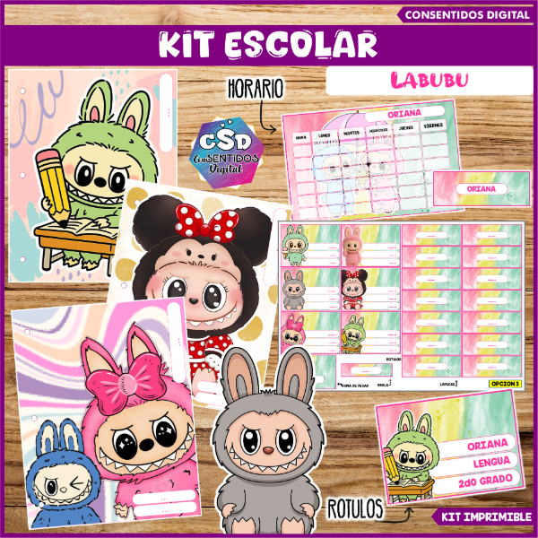 Producto - KIT ESCOLAR LABUBU