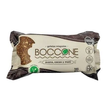 Producto - Galletitas integrales avena, cacao y mani 145grs BOCCONE