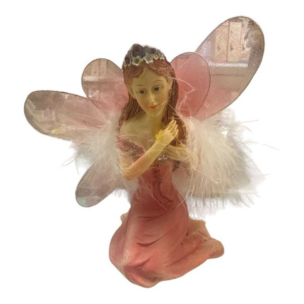 Producto - HADA ROSA ALAS TUL/PLUMAS 10CM - 62994