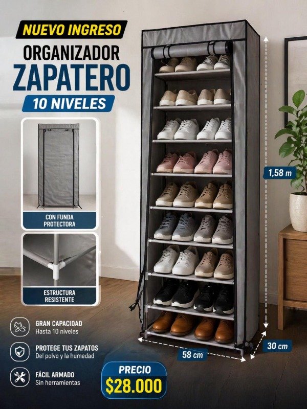 Producto - Organizador zapatero 10 niveles