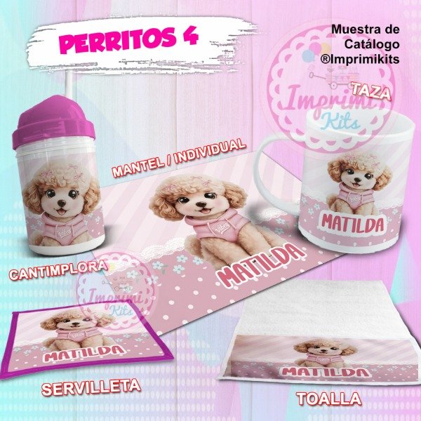 Producto - Plantillas Para Sublimar Diseños Set de Jardín Perritos 4