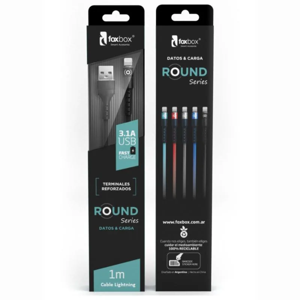 Producto - Cable Usb Foxbox Round 20W LIGHTNING