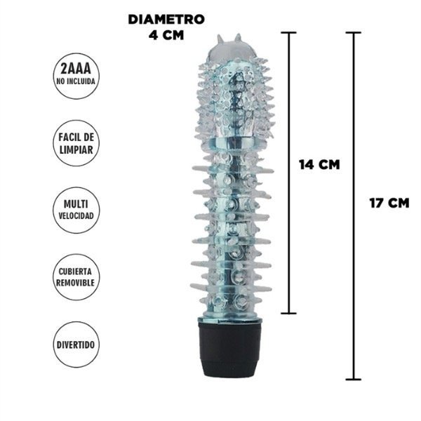 Producto - Sagitta azul vibrador rígido texturado
