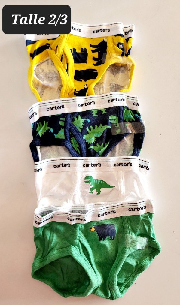Producto - Pack de 4 slip carters talle 2/3 dino