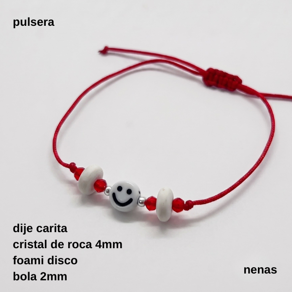 Producto - PUL #FP - Pulsera foami disco y dije carita (DÓLAR)