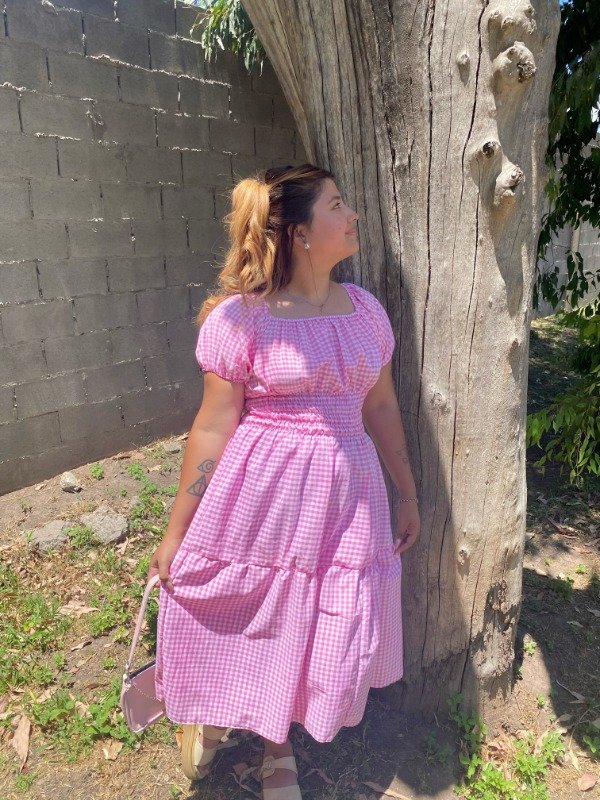 Producto - Vestido Noni cuadrille largo (por encargue)