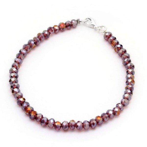 Producto - Pulsera Cristal Violeta Tornasol 18Cm