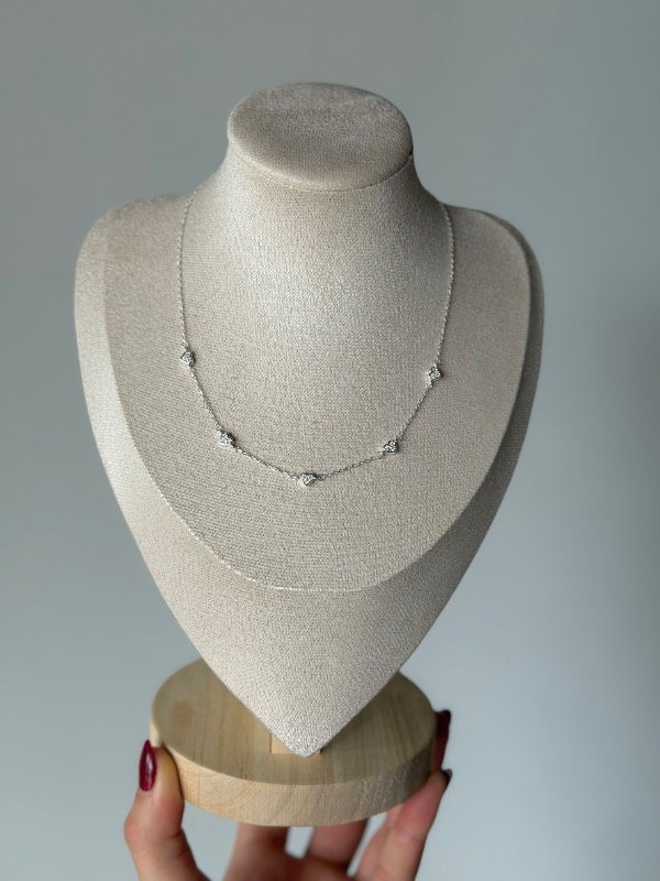 Producto - Choker corazones con cubics 35+5 cm