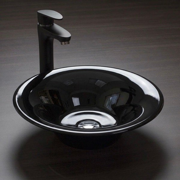 Producto - Bacha de apoyo PALMAR negro brillante
