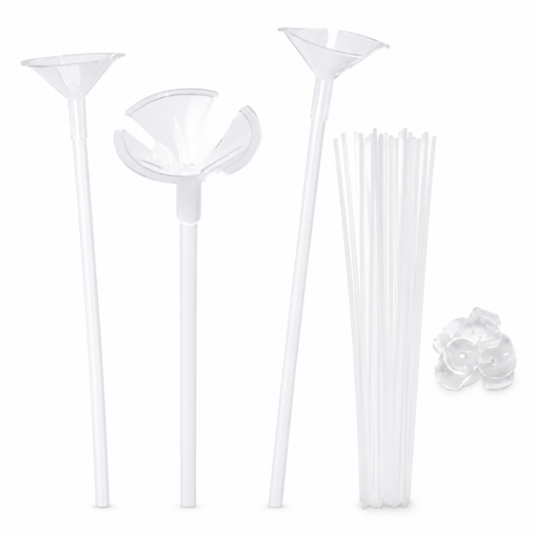 Producto - Palito portaglobo fino transparente 40cm