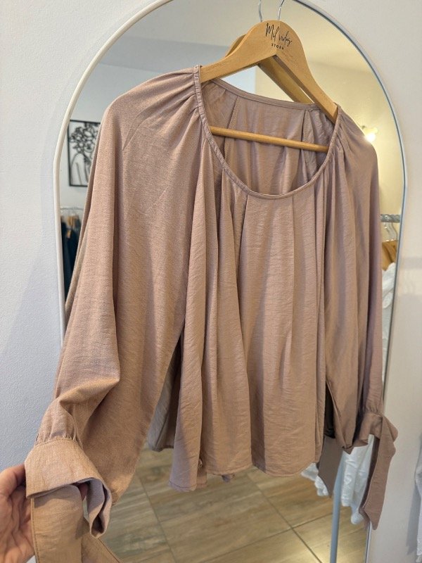 Producto - Blusa Melina lino color capuchino - 0