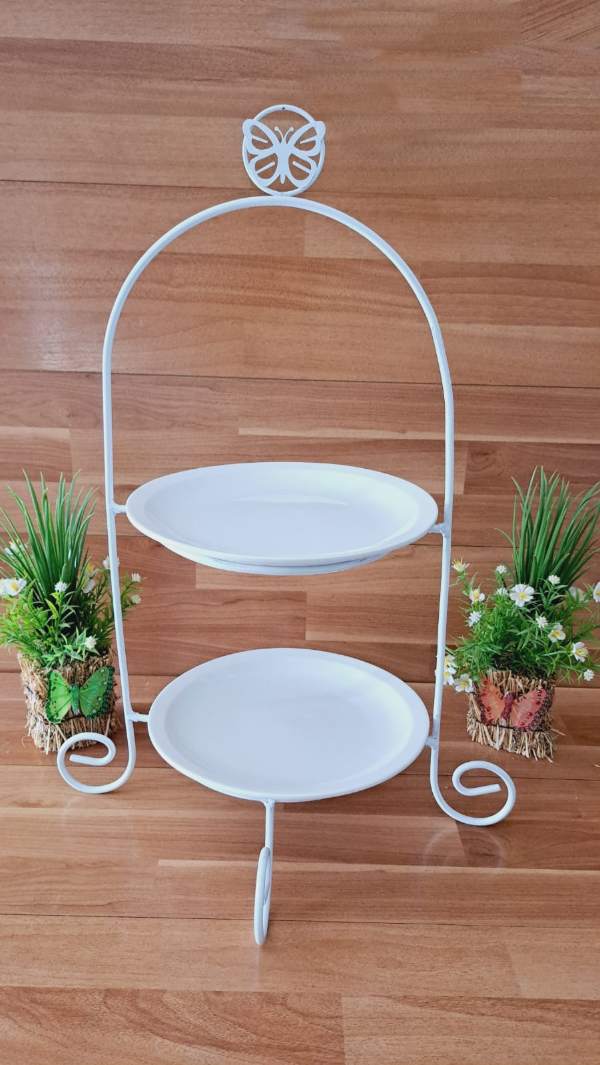 Producto - BASE PLATO DOBLE CON MARIPOSA