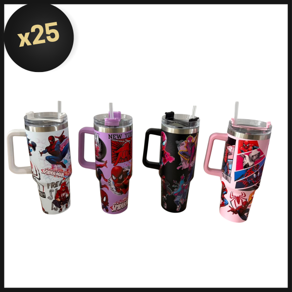 Producto - PROMO BULTO VASO TERMICO QUENCHER CON DISEÑO SPIDERMAN