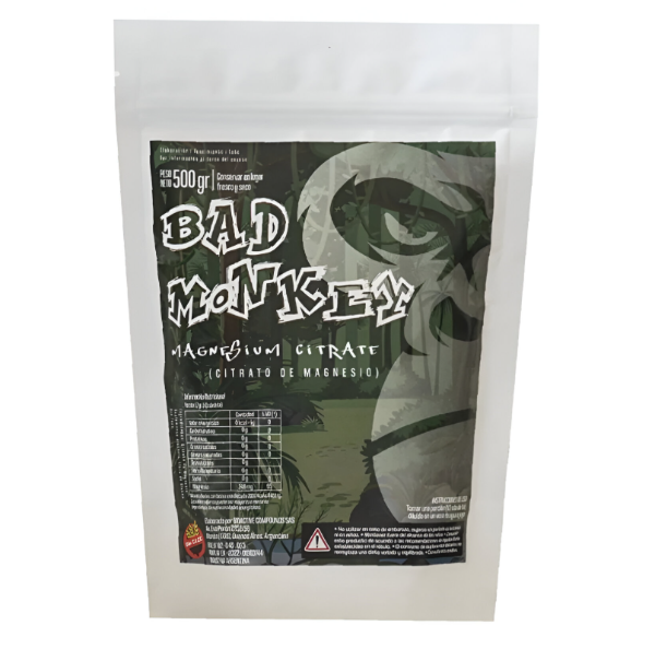 Producto - Citrato de Magnesio BAD MONKEY - Relajante mineral 500 g