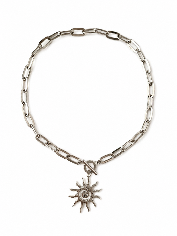 Producto - Collar sun plateado