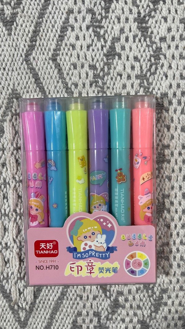 Producto - Fibras Resaltador c/sellitos x6 colores
