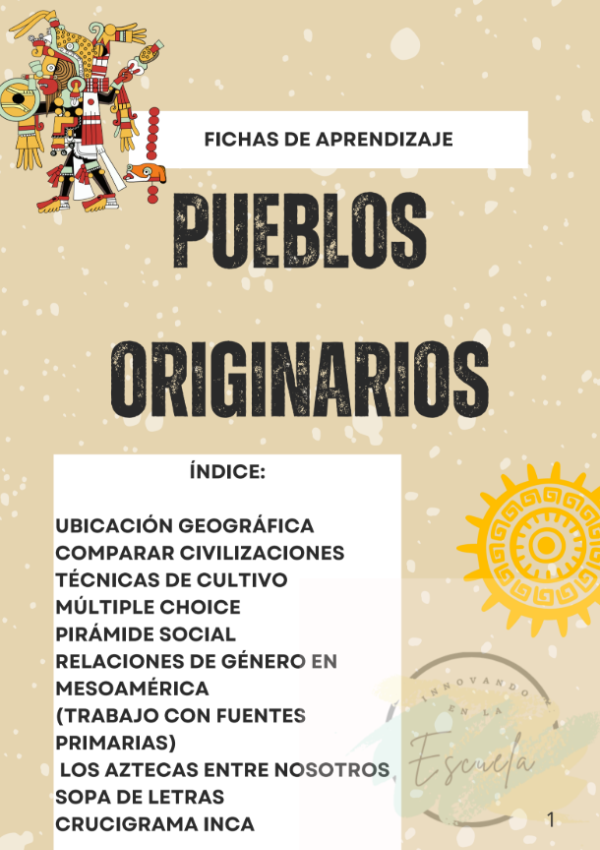 Producto - Fichas Pueblos Originarios