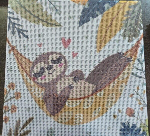 Producto - DIAMOND PAINTING 30X30 BASTIDOR PEREZOSO HAMACA